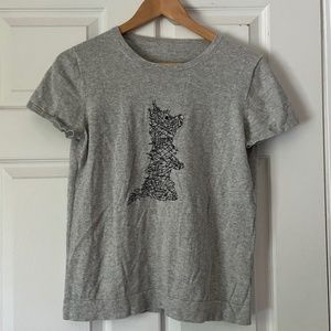 J. Crew Factory short-sleeve scribble dog sweater